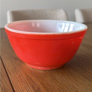 Vintage Pyrex 402 Red Mixing Bowl |7"
Diameter | Primary Colors